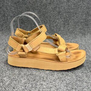 Teva Midform Universal Leather Sandals Women's Size 7 Desert‎ Sand Leather Strap